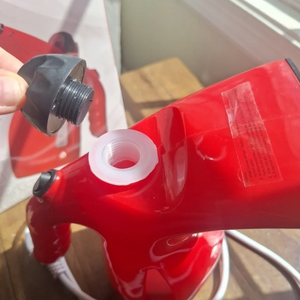Pursonic Handheld Fabric Steamer In Red Color With Brush Attachment